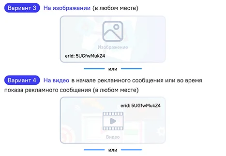 Добавить маркировку на видео или картинку