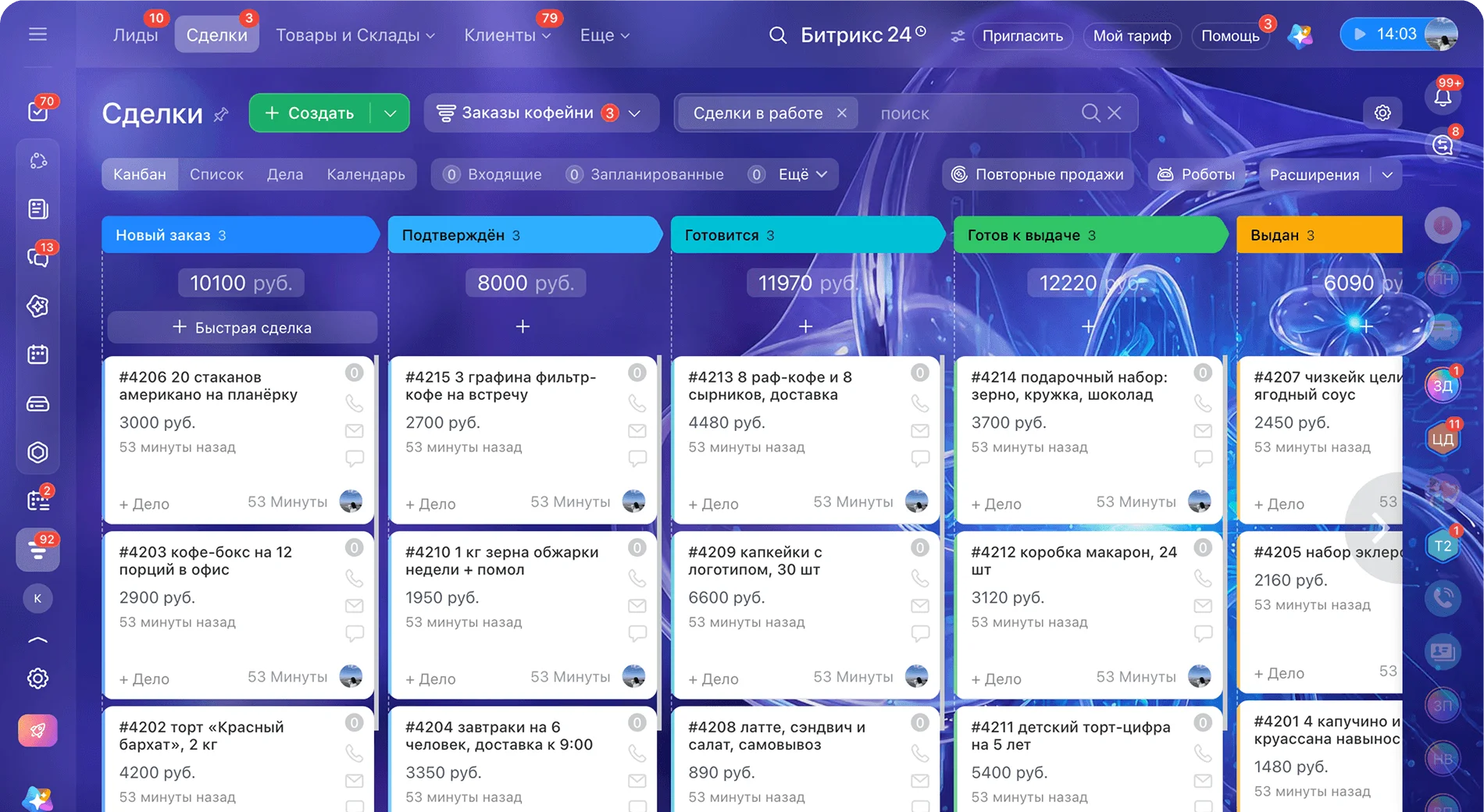 CRM Битрикс24 для&nbsp;кофейни: воронка гостей, карточка гостя и&nbsp;задачи команде