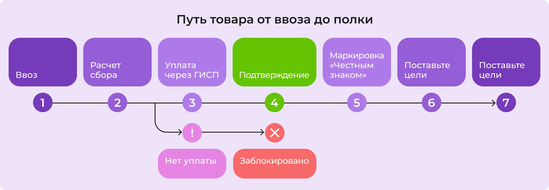Путь товара от ввоза до полки
