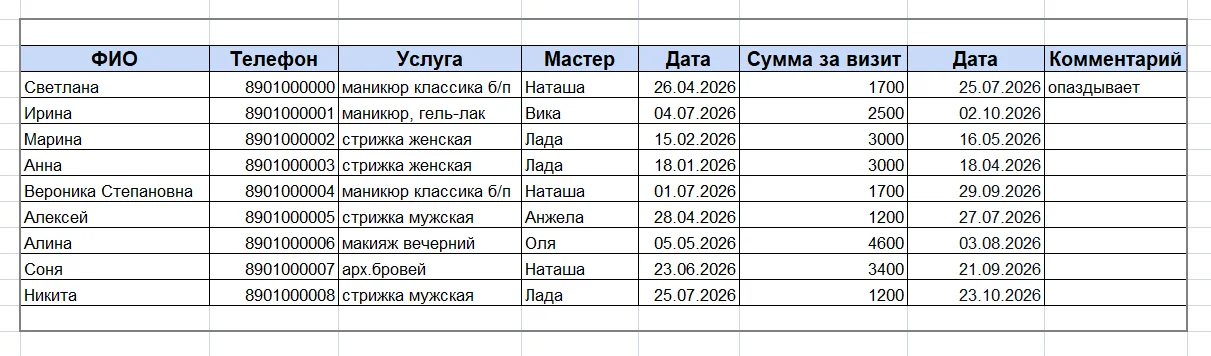 Шаг 1. Соберите базу клиентов